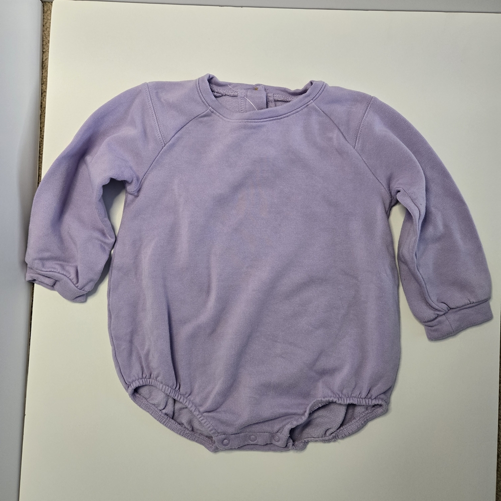 Birdie Bean Bubble Romper Lavender Long Sleeve Baby Onesie 3T